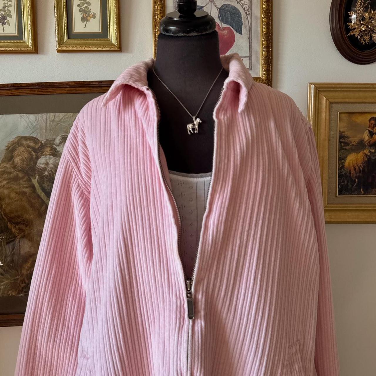 Pink corduroy zip-up jacket (XL)