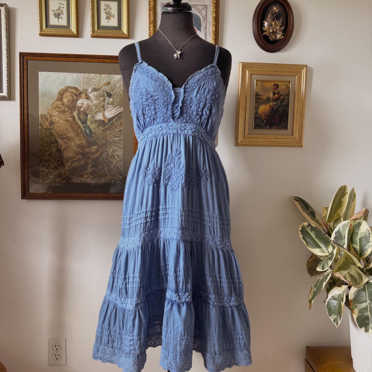 Blue fairy midi dress (S)