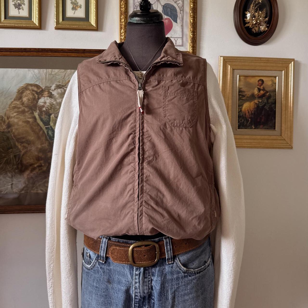 Earthy brown utility vest (M)