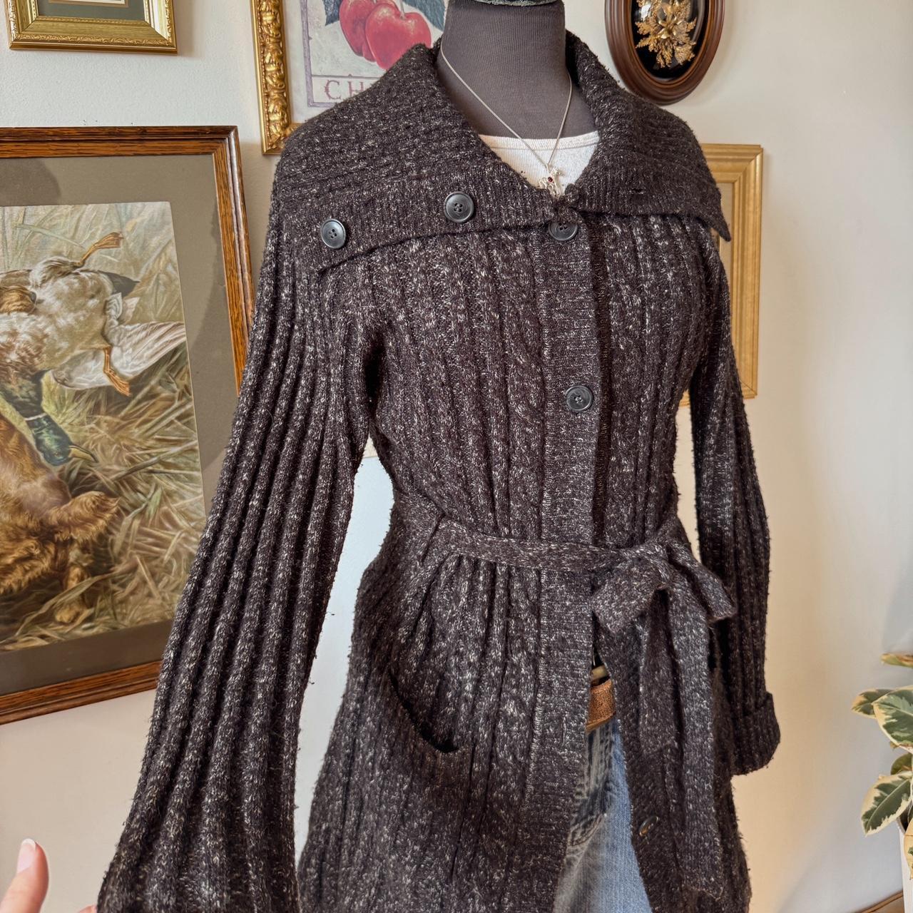 Y2K long knit cardigan (M)
