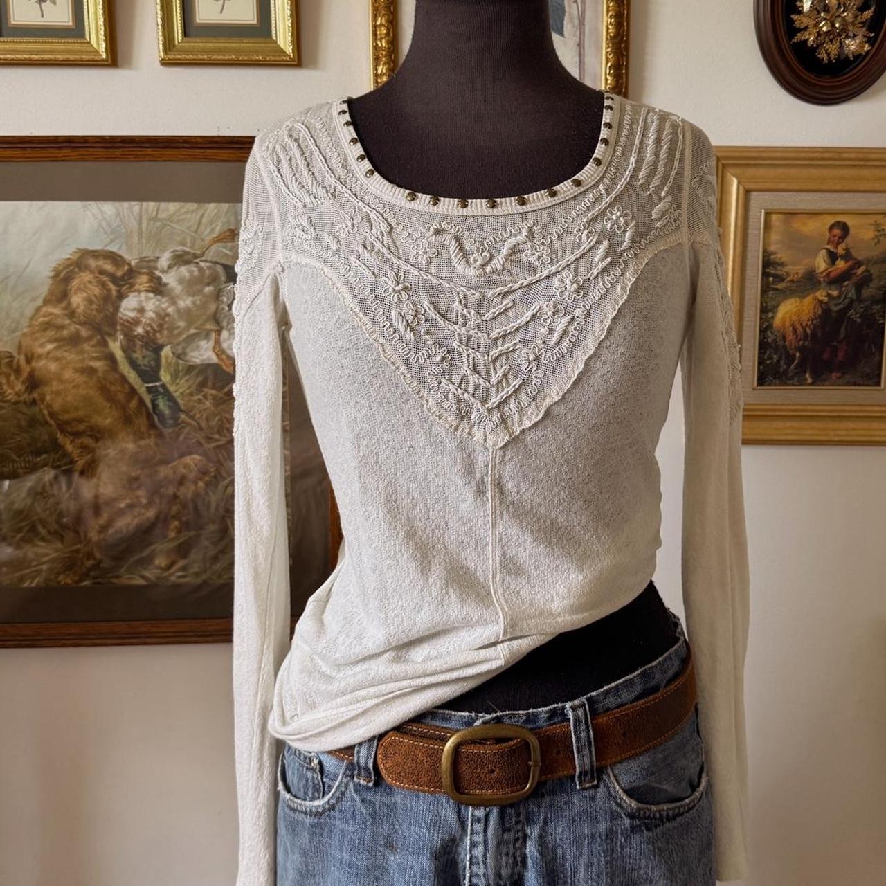 Knitted lace top (XS)