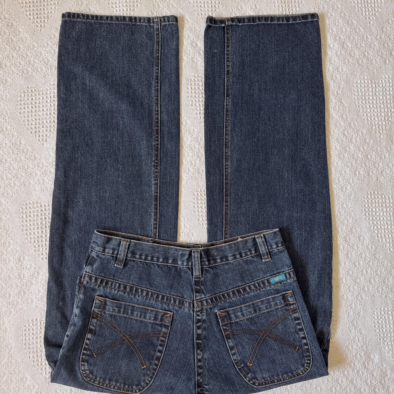 Dark wash straight leg jeans (S)
