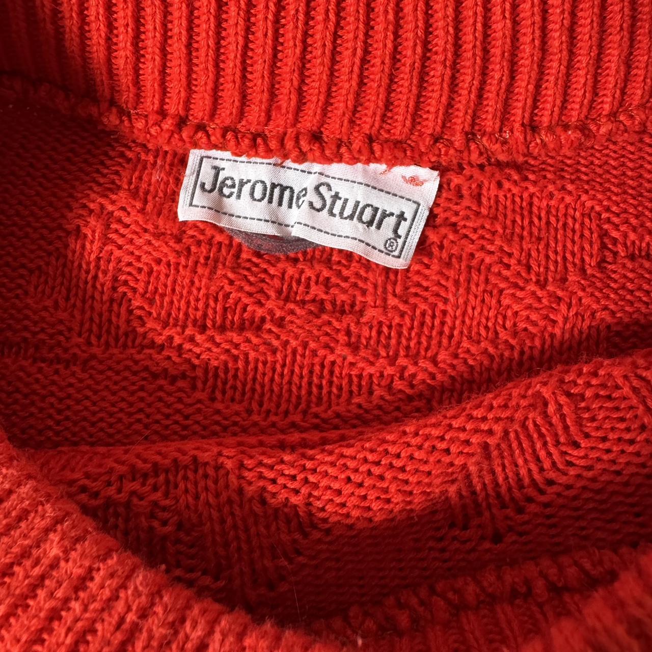 Vintage bright orange knit jumper (L)
