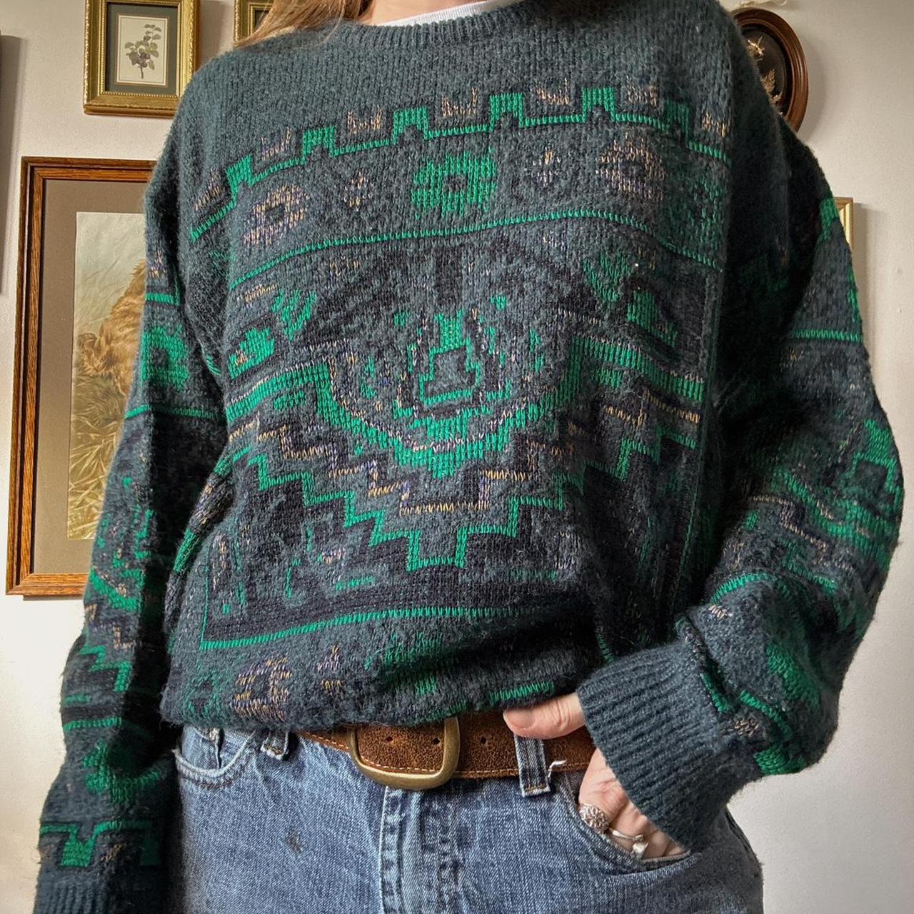 Vintage cabin knit sweater (L)