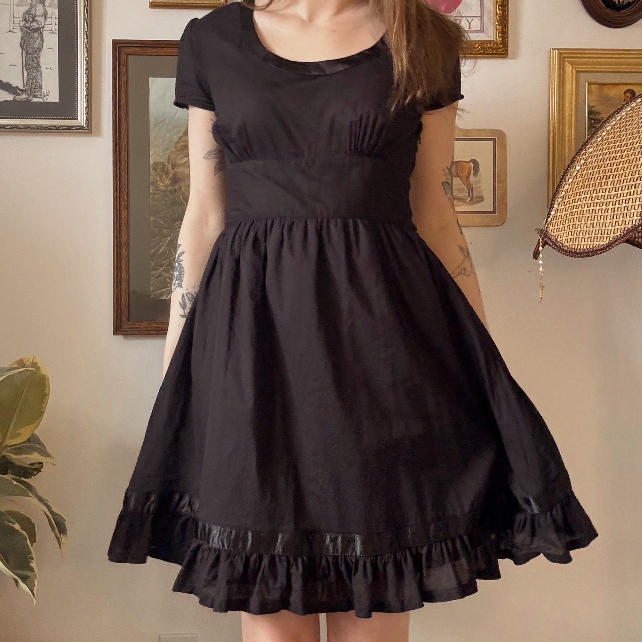 Cotton ruffle babydoll dress (M)