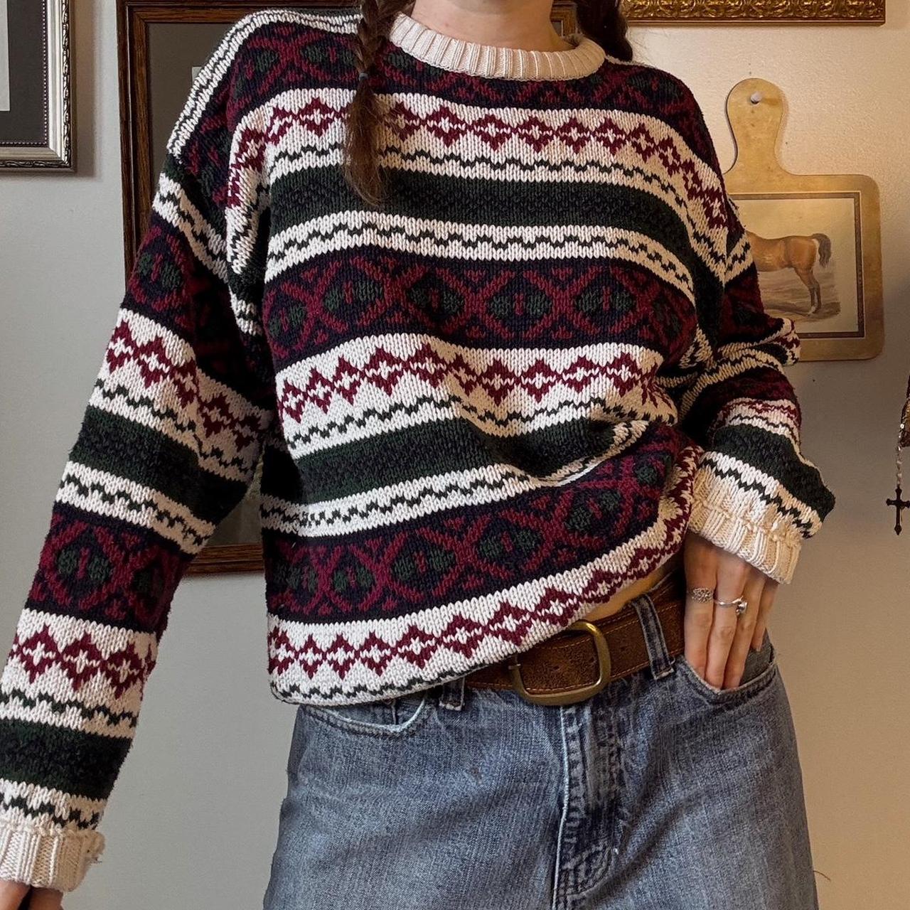 Vintage striped cottage knit (L)