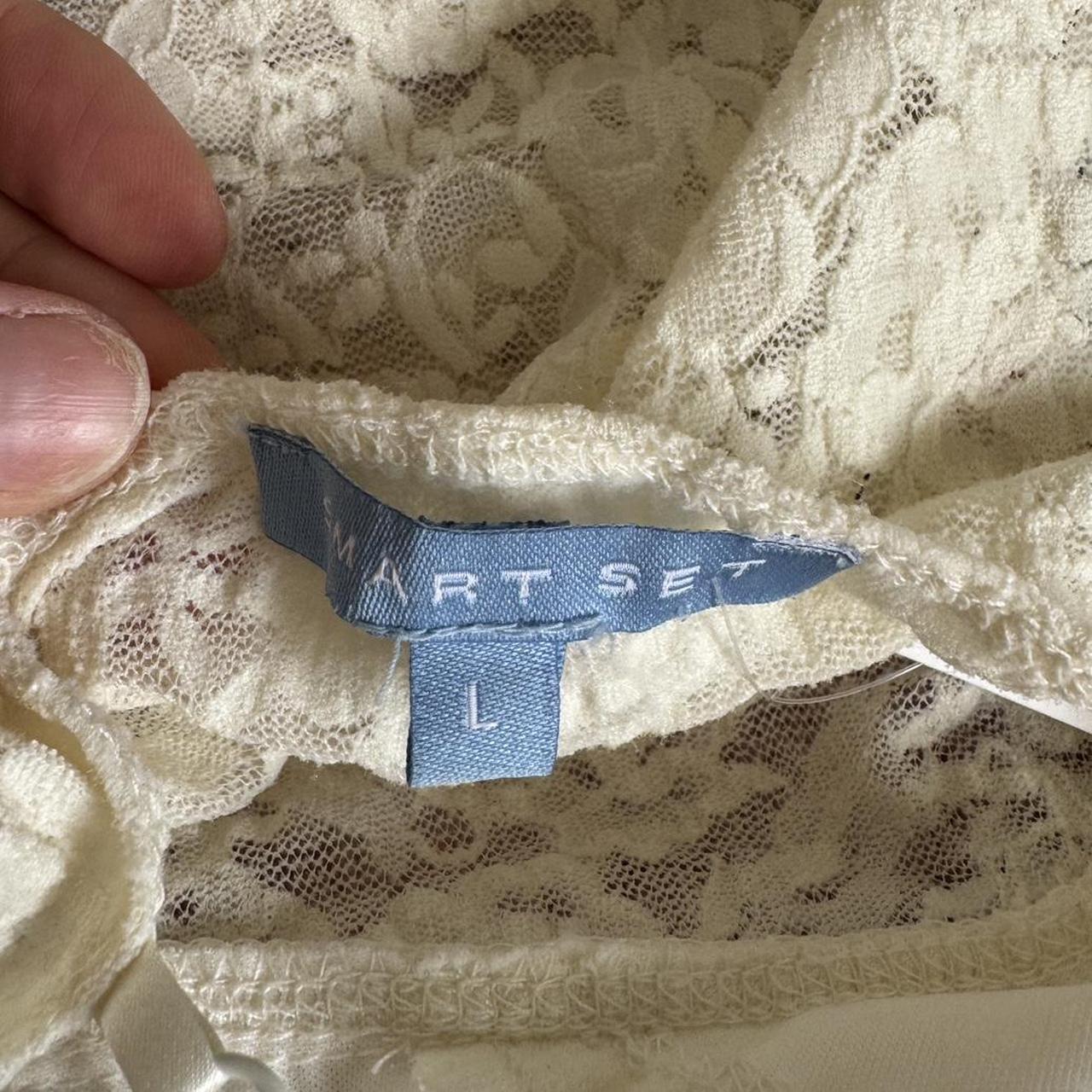 Cream lace cami top (L)