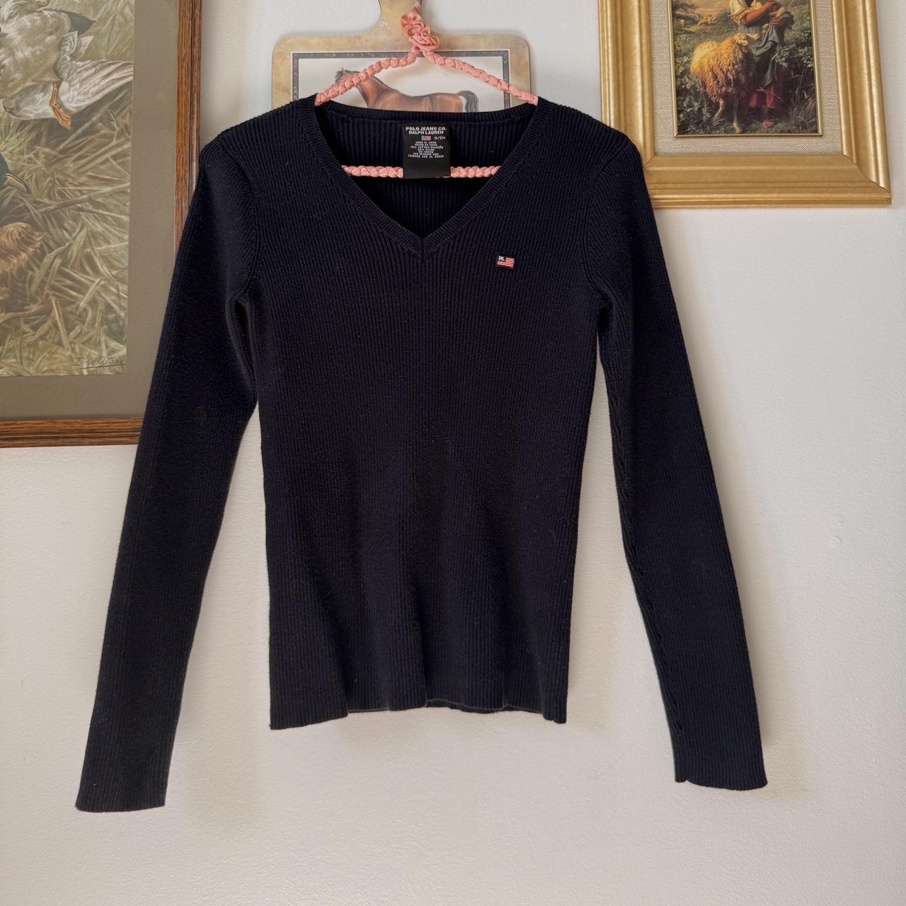 Ralph Lauren navy v-neck sweater (S)