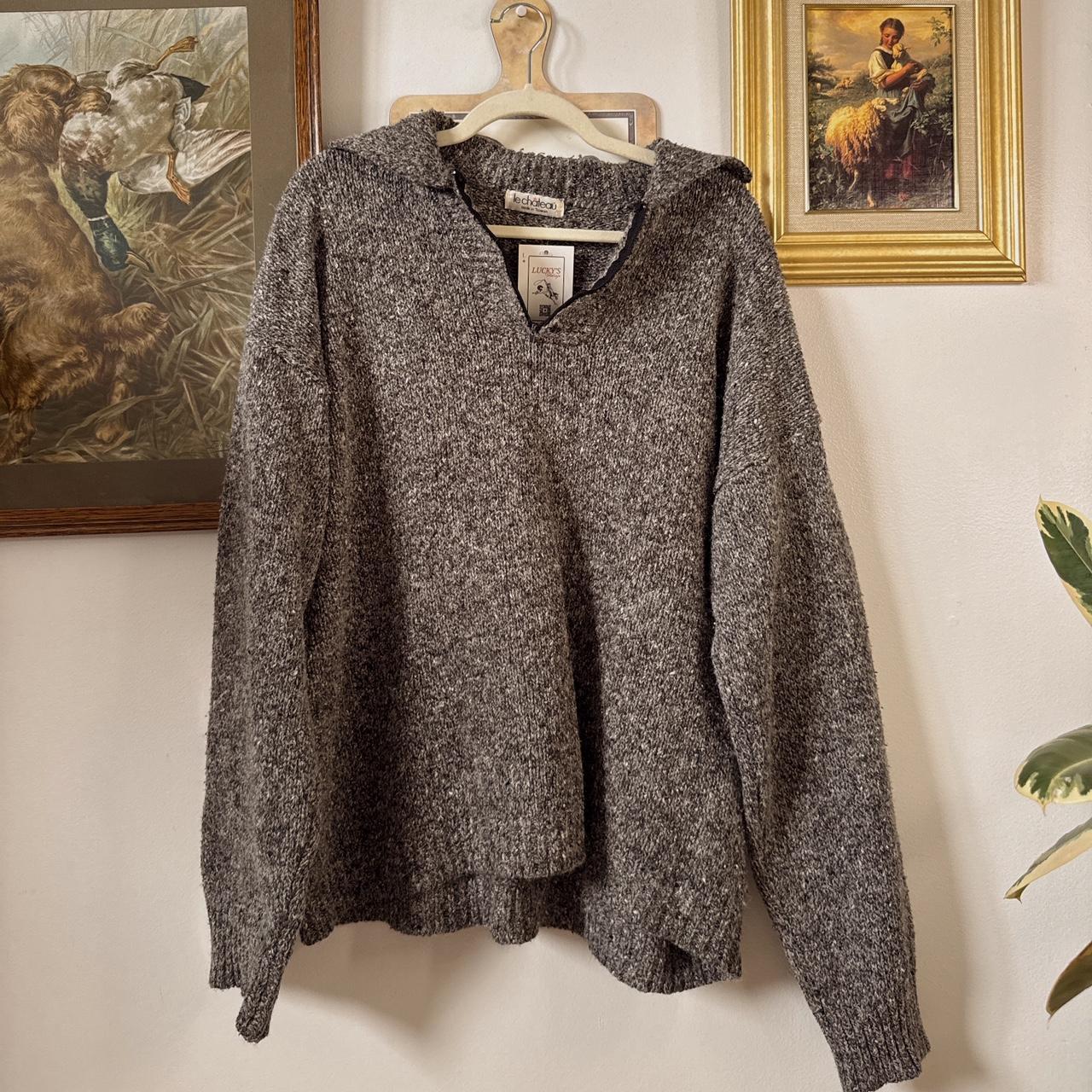 90s grey pullover knit jumper (XL)