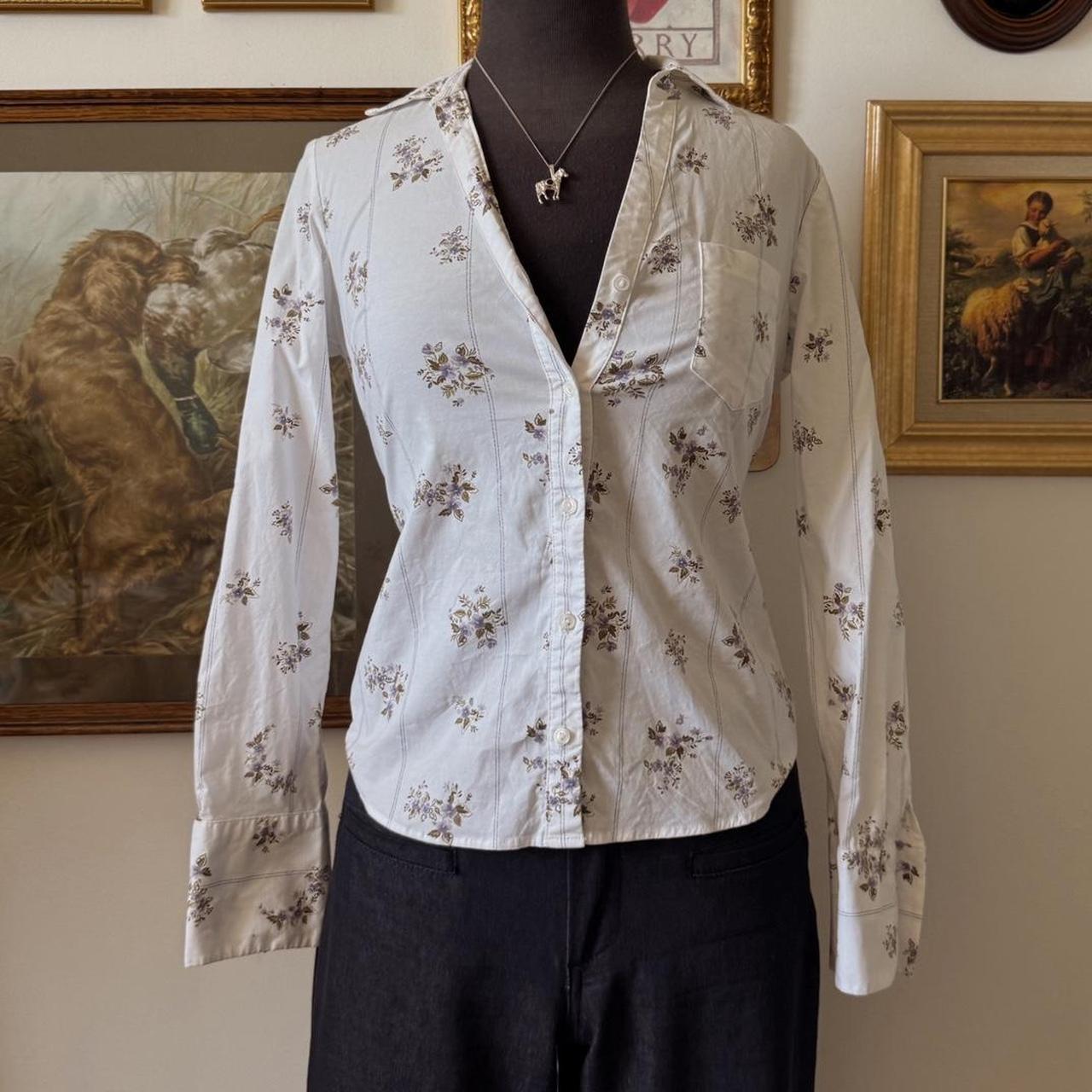 Western floral button up (S)
