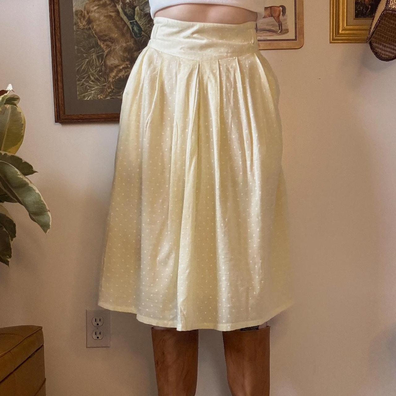 Vintage polka dot midi skirt (S)