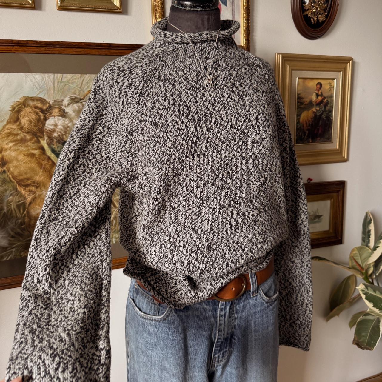 Roll neck cotton sweater (S)