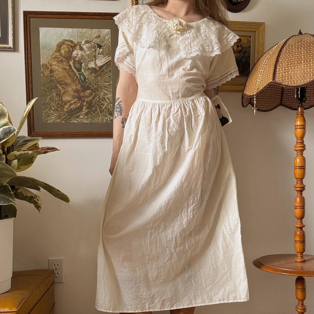 White cottage gunne sax dress (M)
