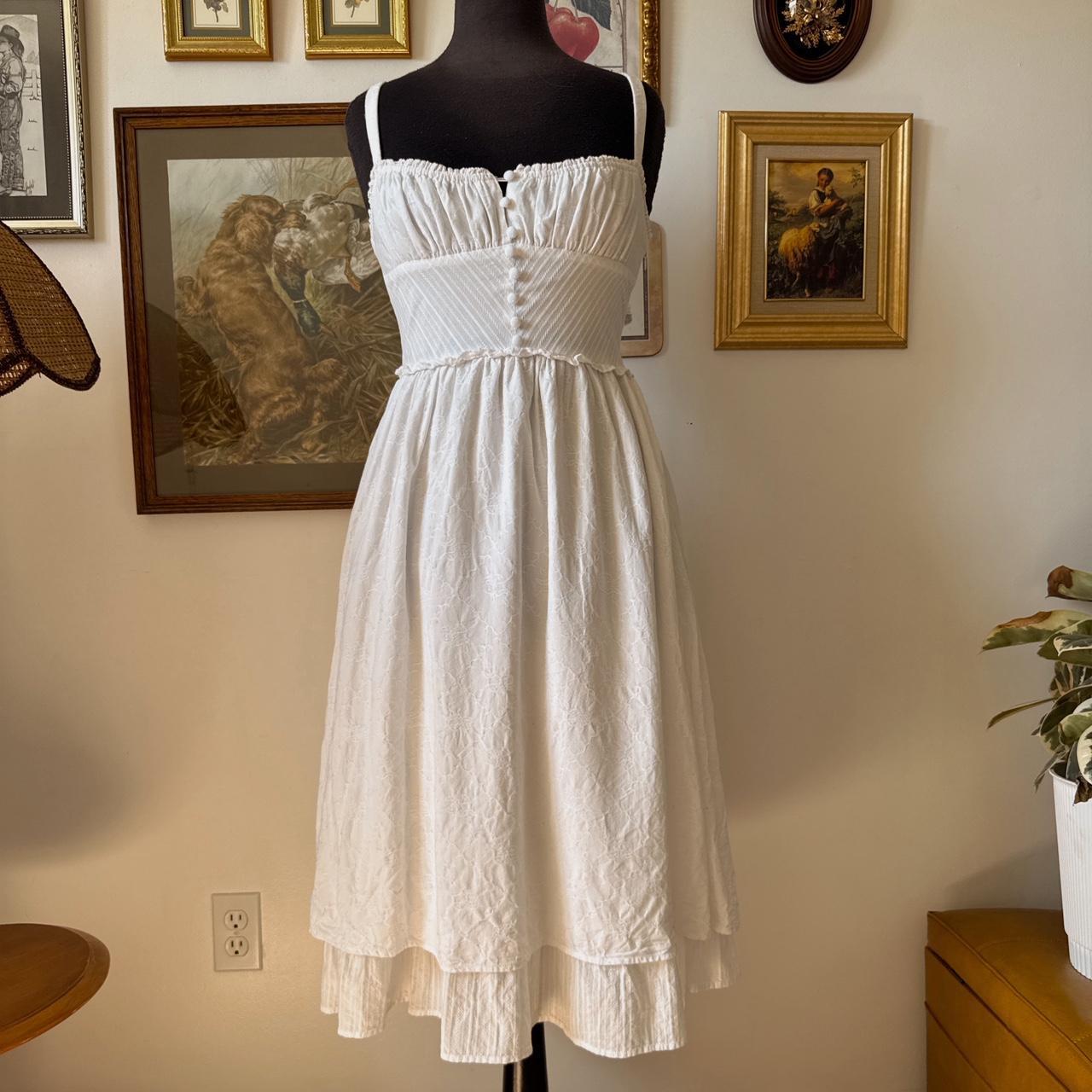 White princess midi dress (M)