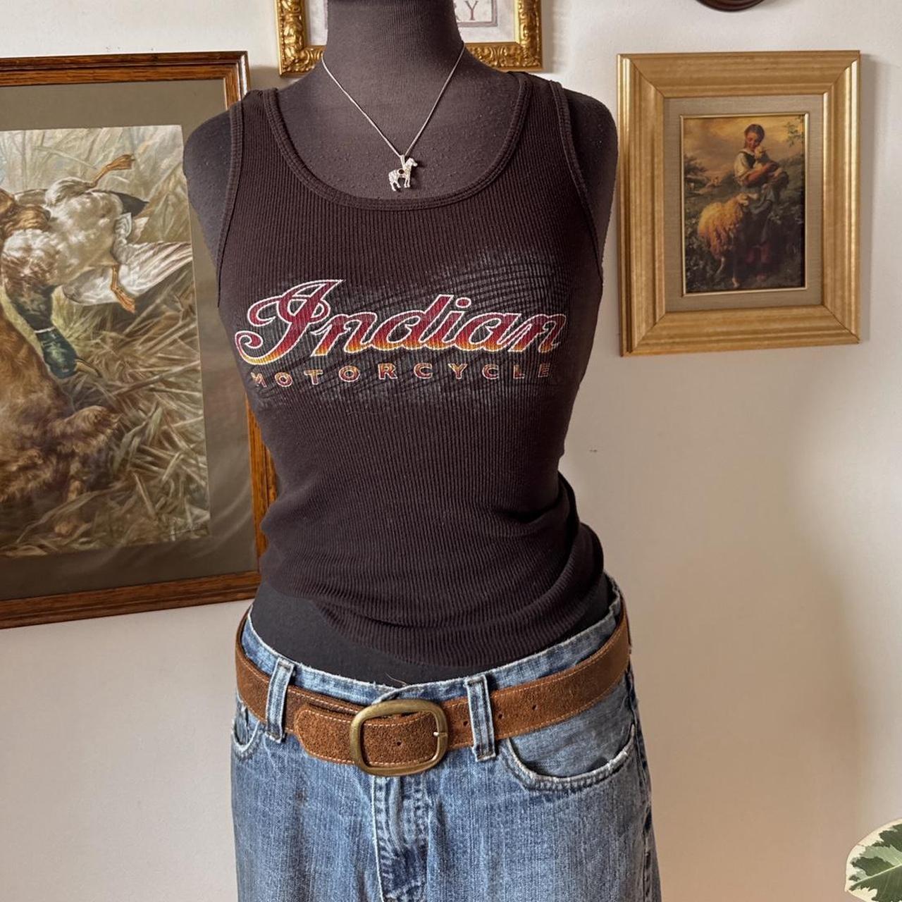 Black cotton motorcycle tank (S)