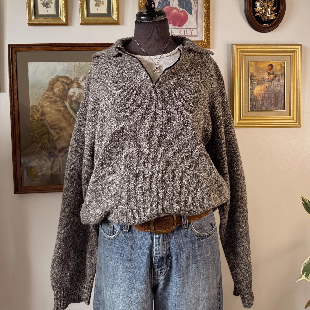 90s grey pullover knit jumper (XL)