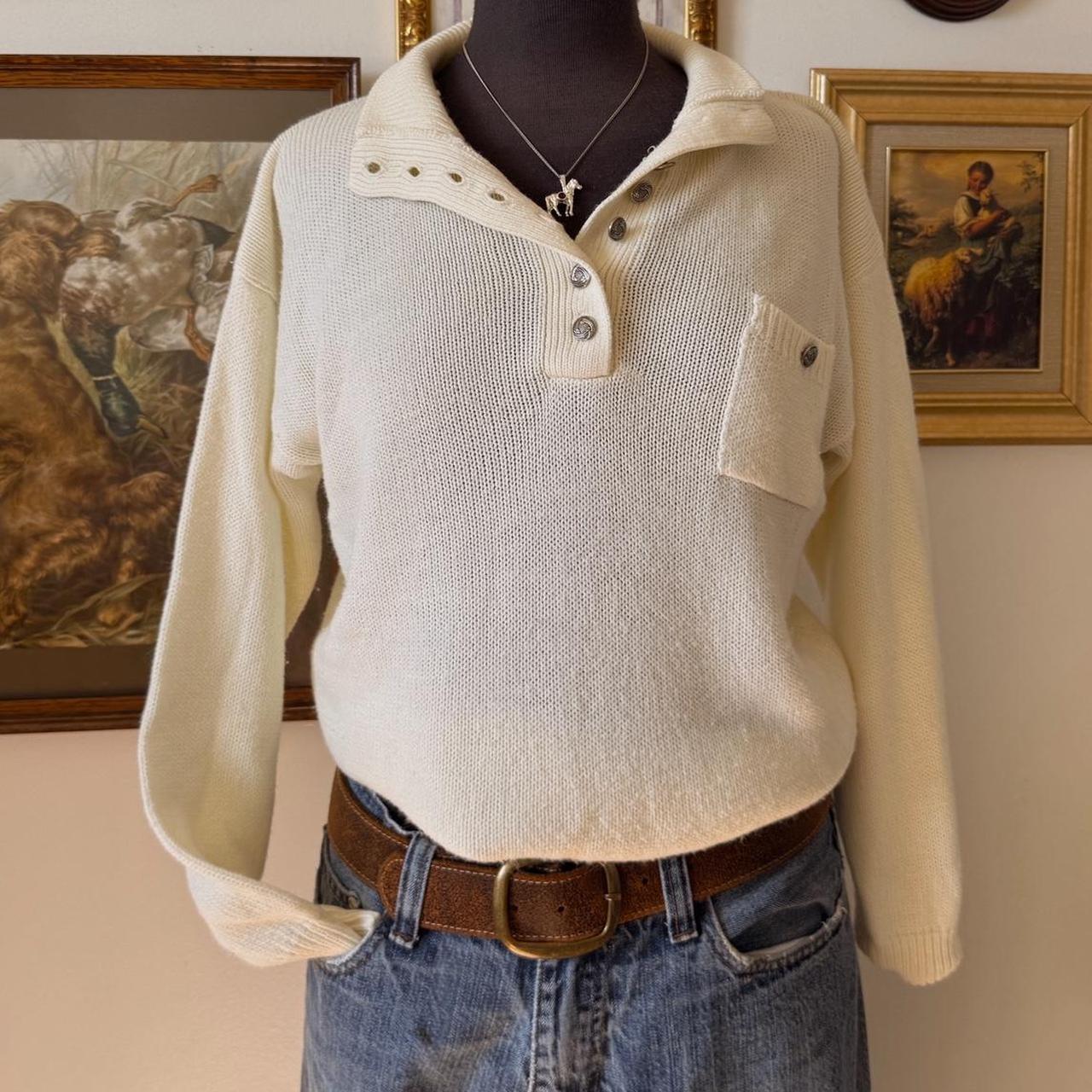 90s slouchy mock neck sweater (S)