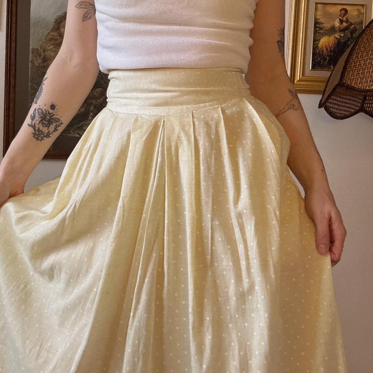 Vintage polka dot midi skirt (S)
