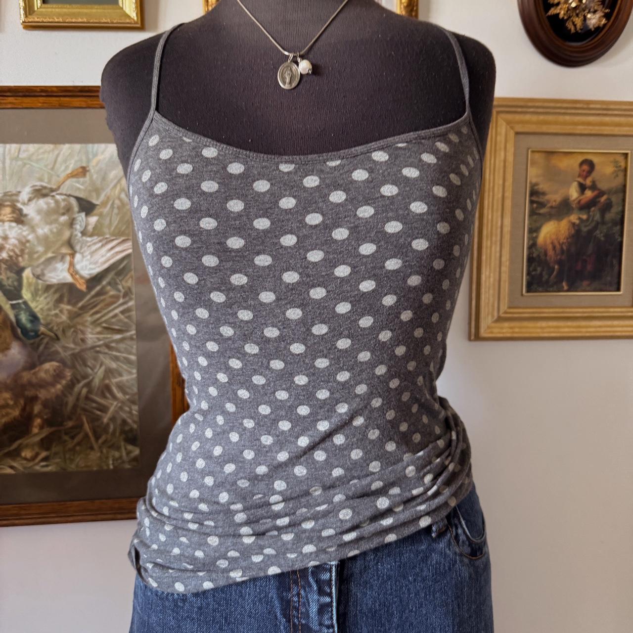 Y2K polka dot tank top (S)