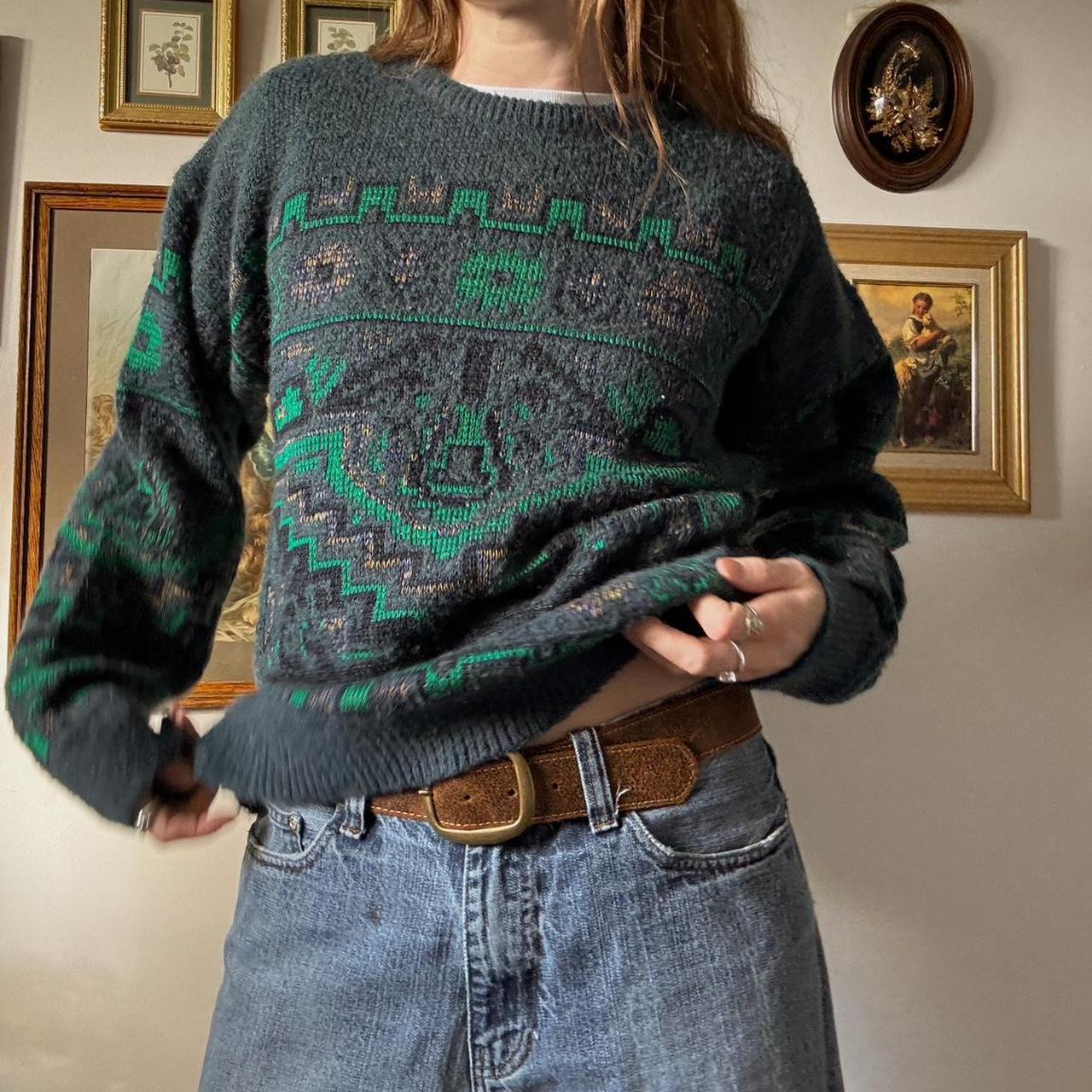 Vintage cabin knit sweater (L)