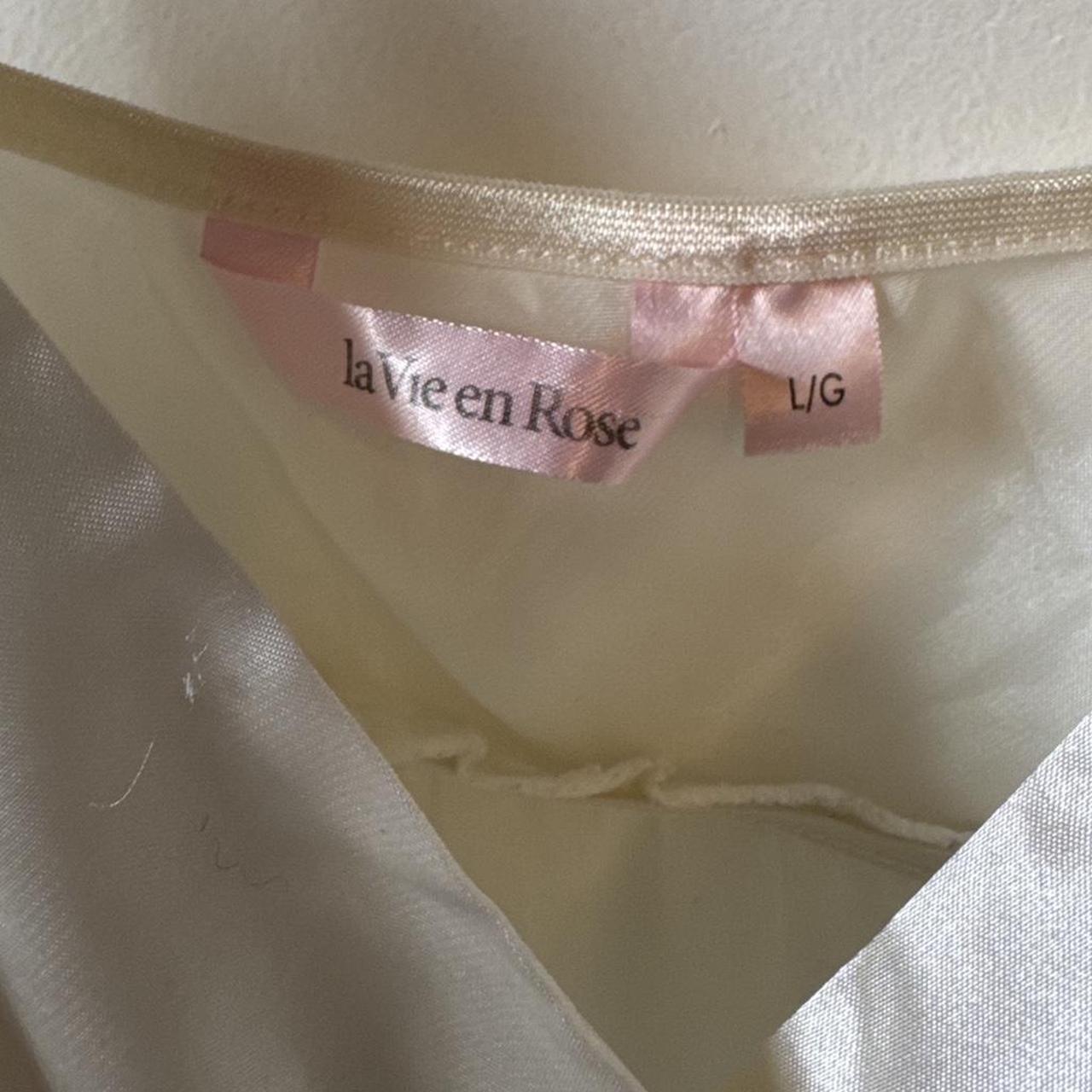Cream ruffle sheer tank (L)
