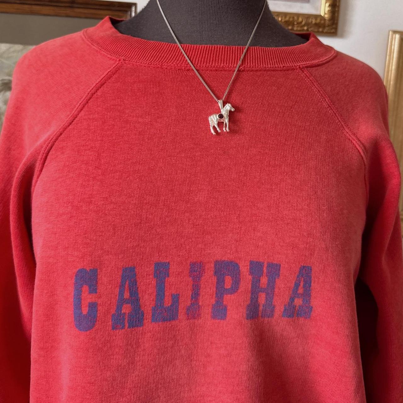 70s red slouch crew neck (XS)