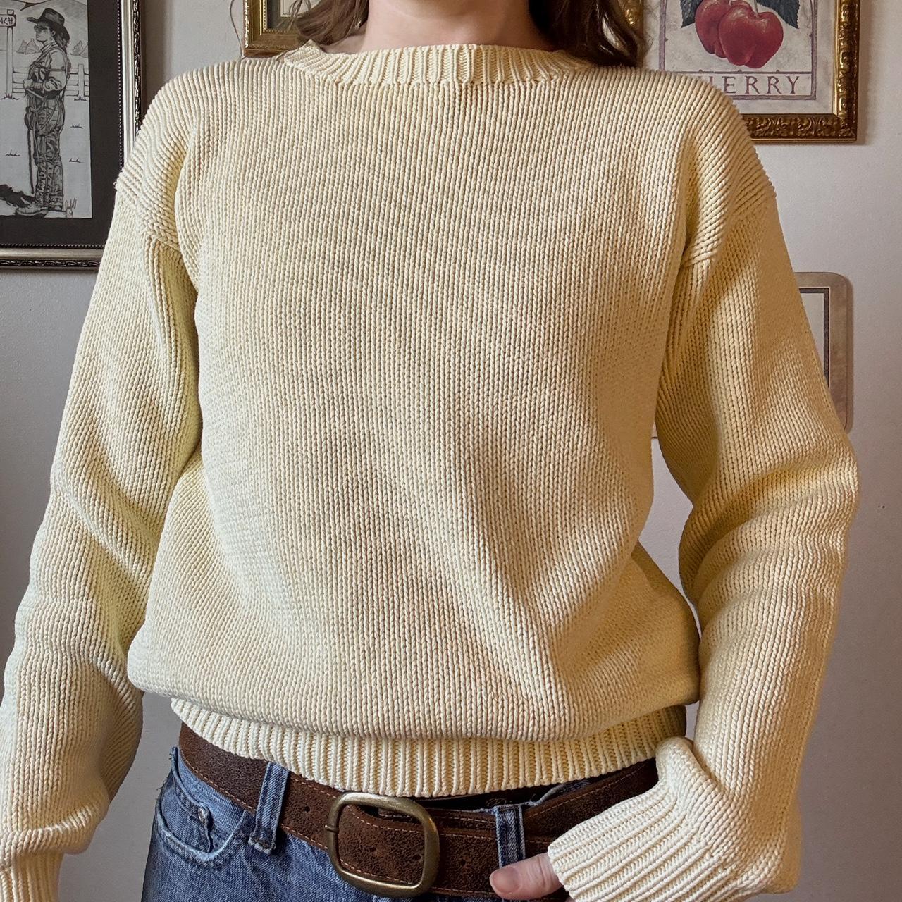 Canary yellow Ralph Lauren knit jumper (L)
