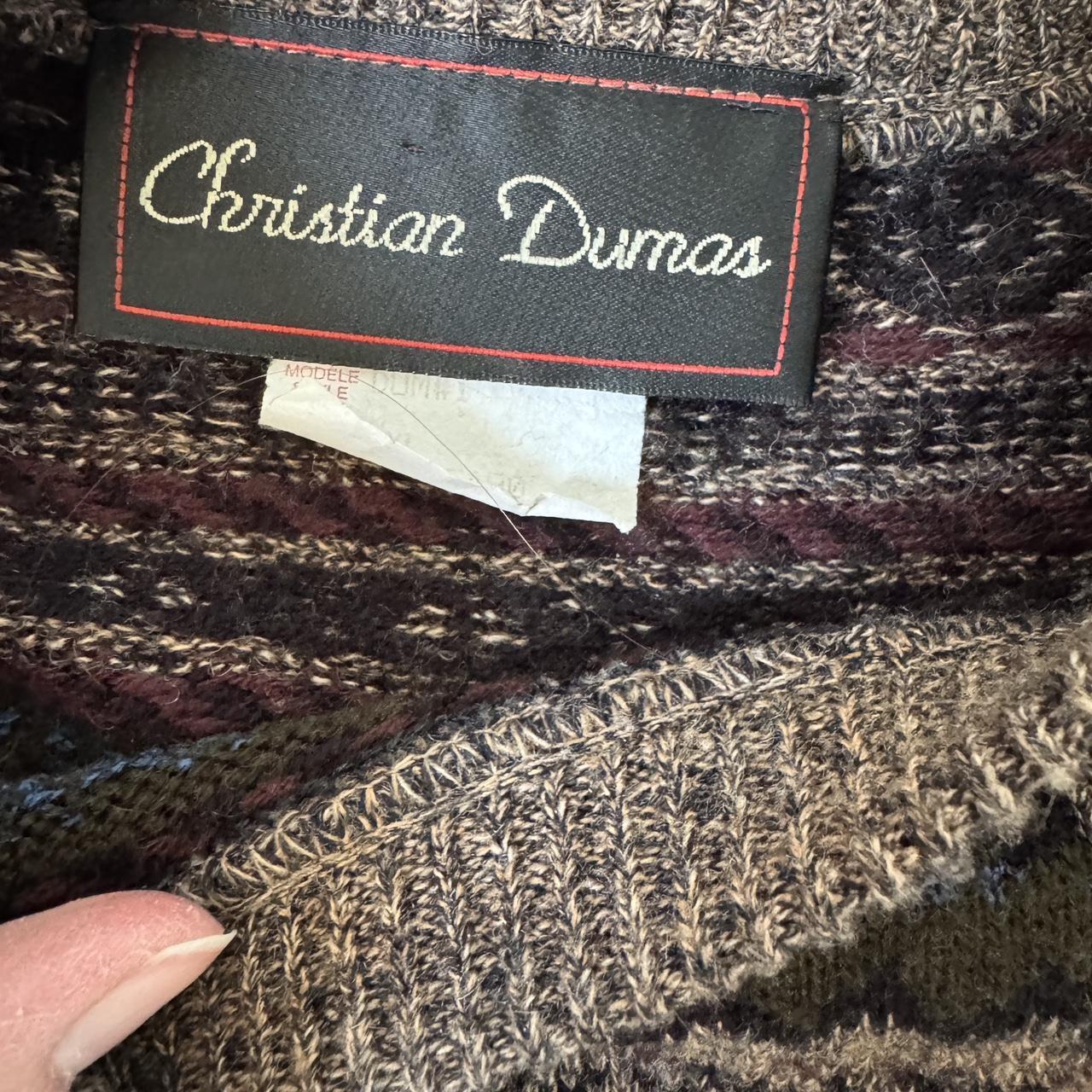 Vintage earthy striped pattern sweater (XL)