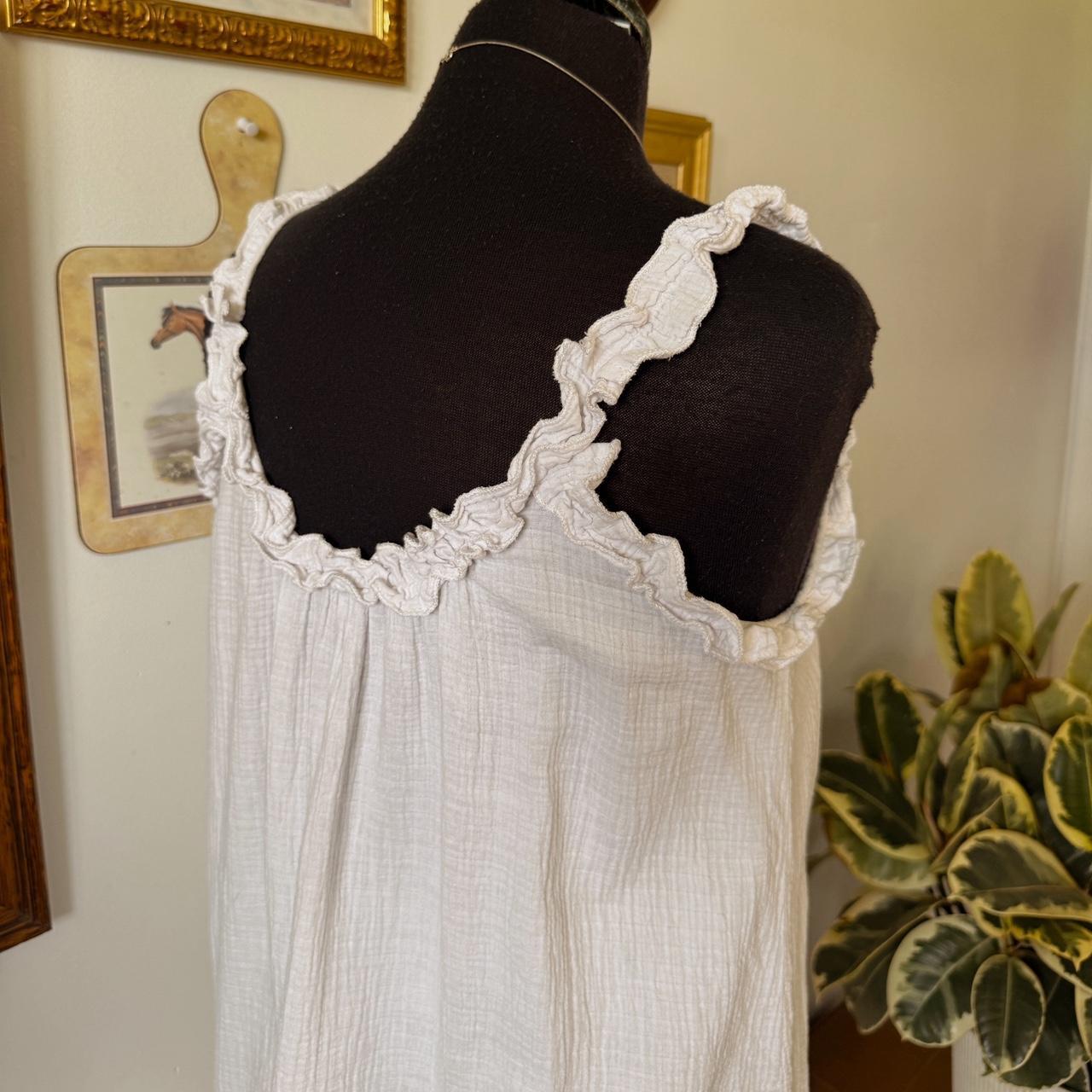 White cotton gauze dress (M)