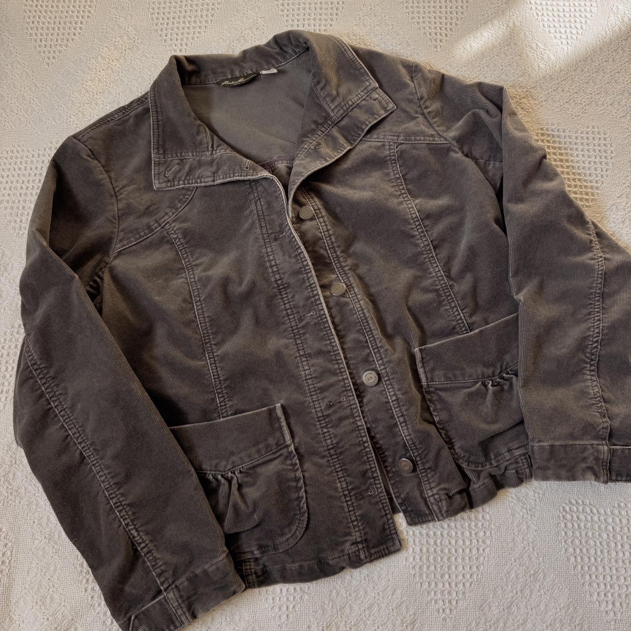 Funnel neck corduroy jacket (L)