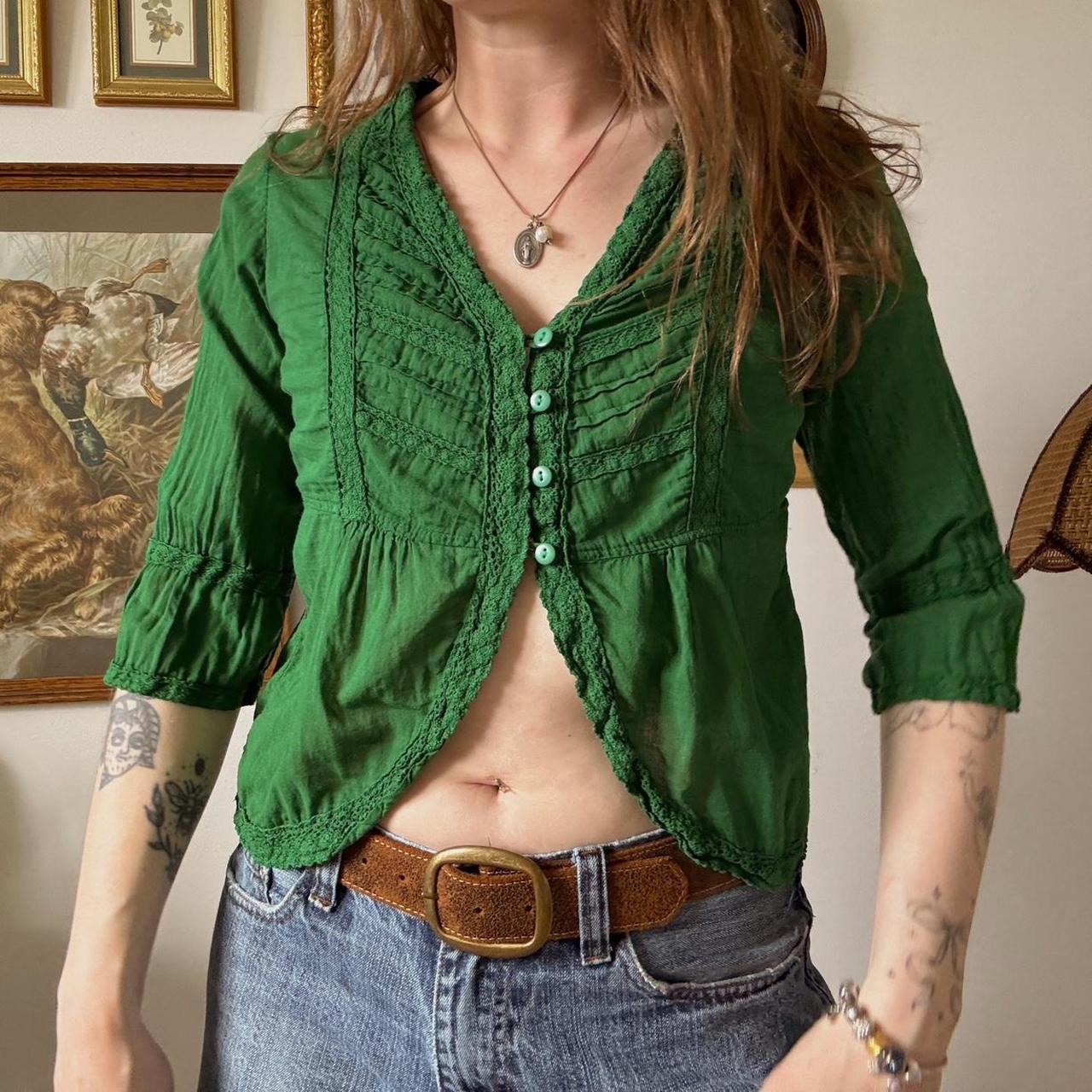 Green fairy lace blouse (S)