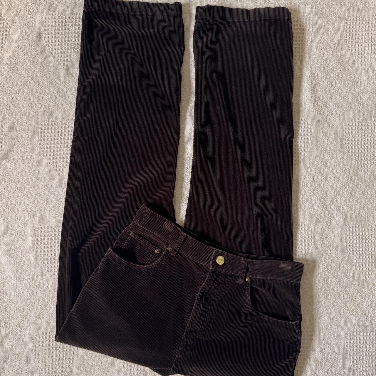 Black baggy corduroy trousers (32")