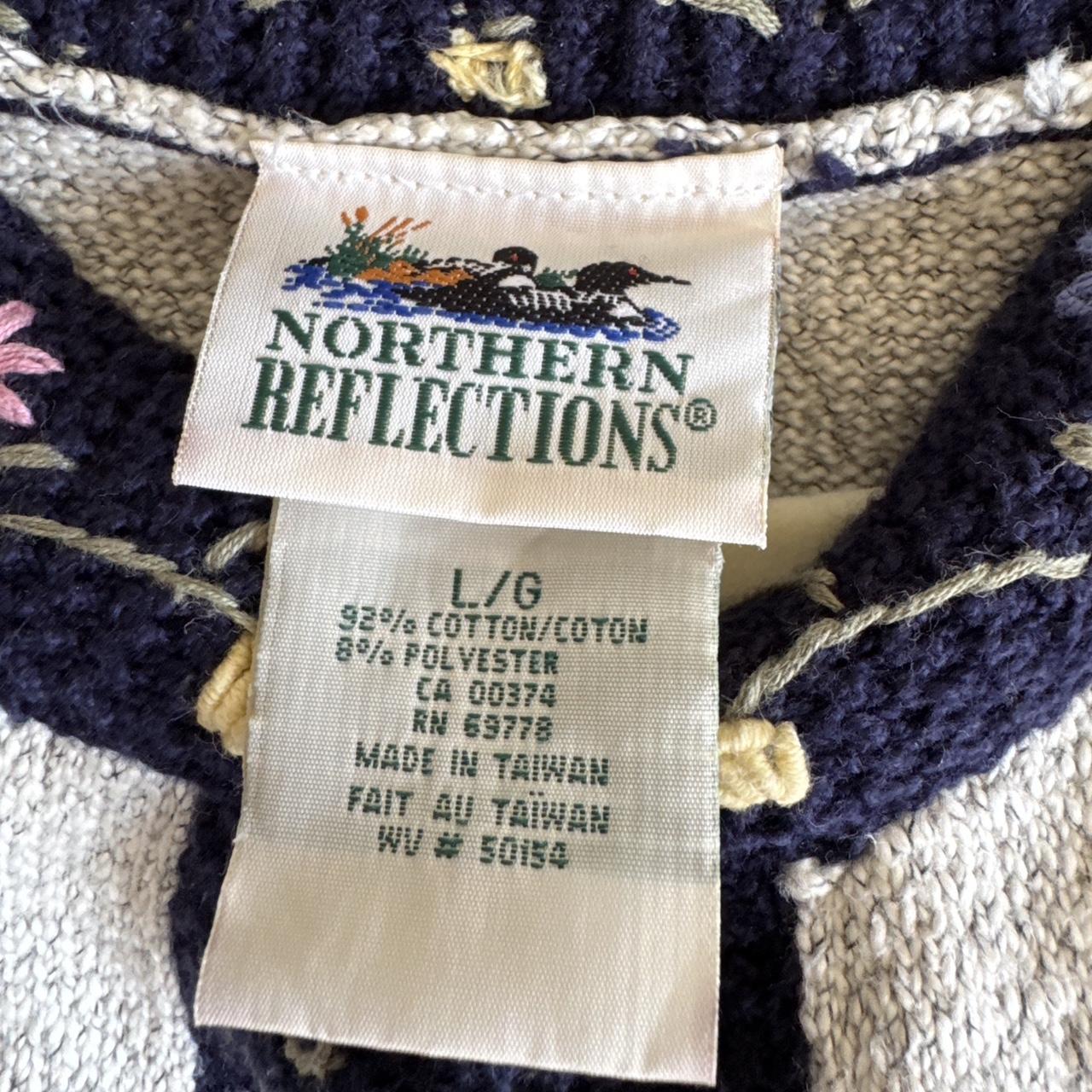 Grey cottage floral cardigan (L)