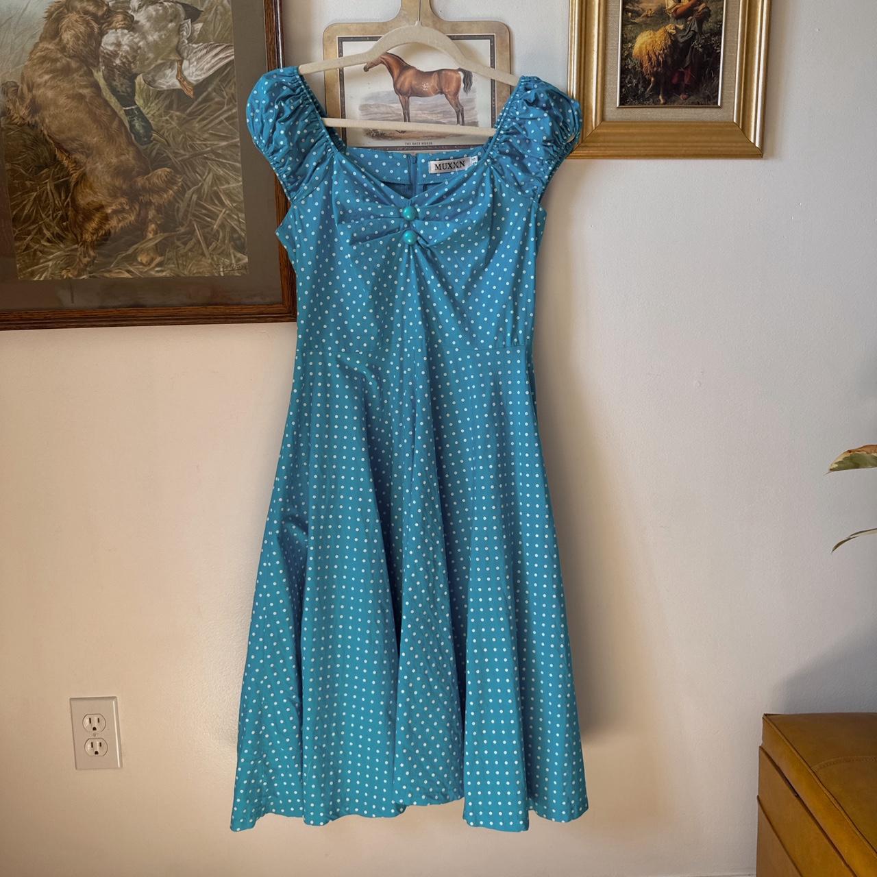 Vintage polka dot dress (M)