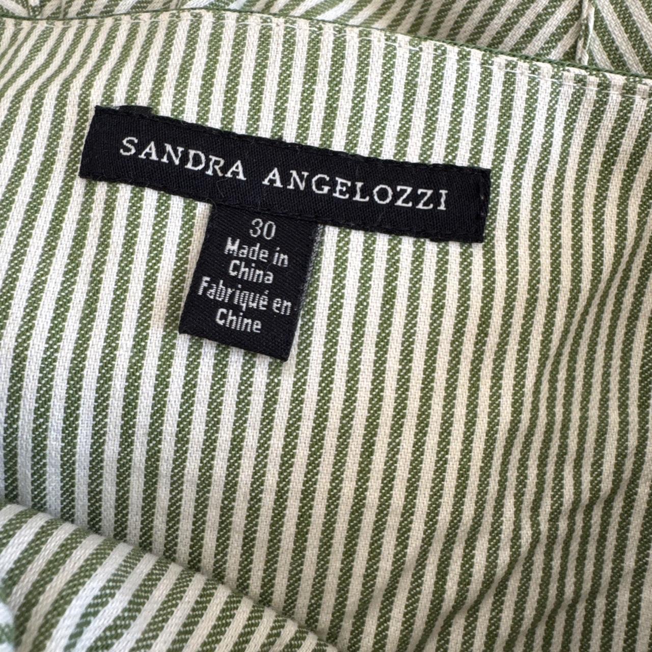 Y2K green striped midi skirt (S)