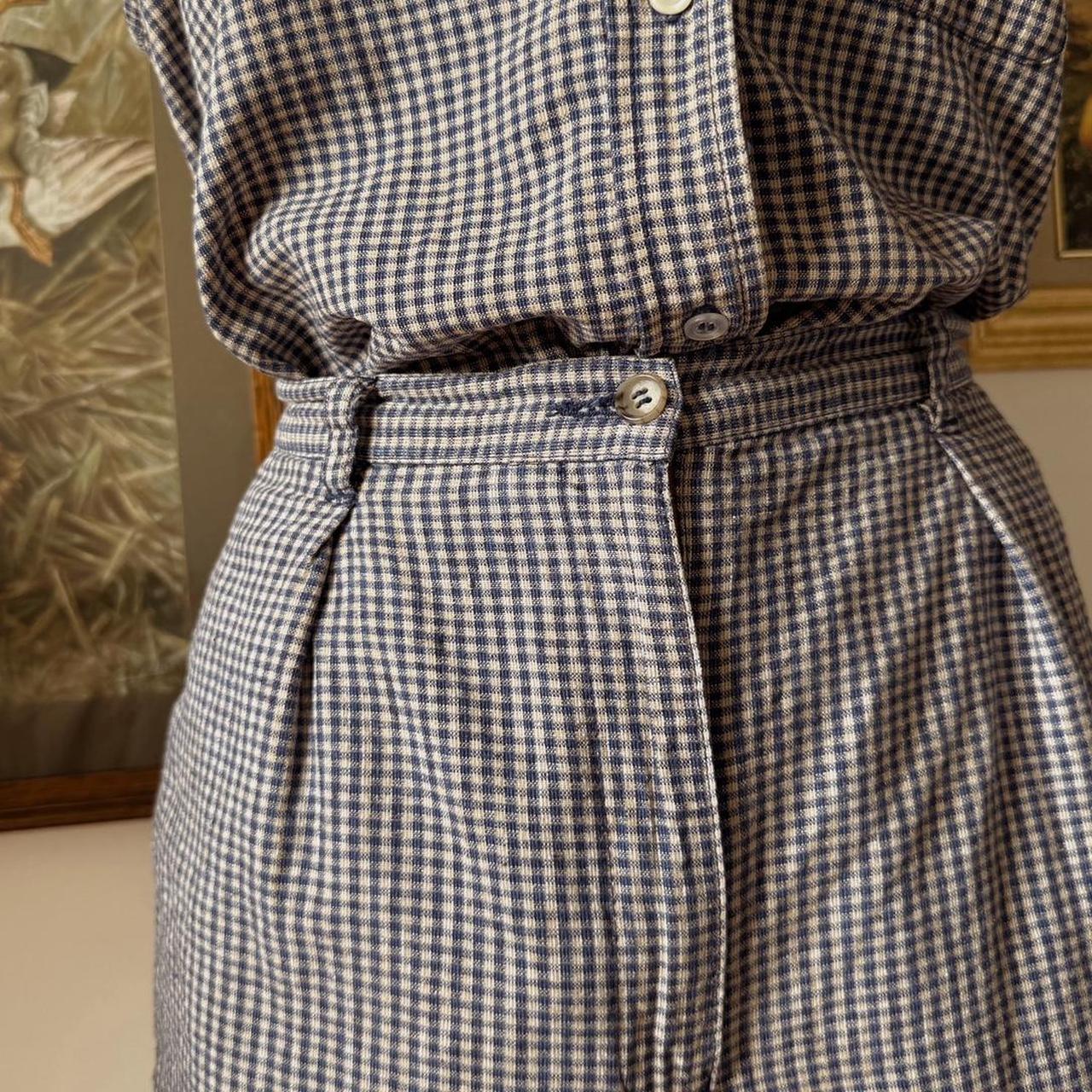 Gingham linen set (L)