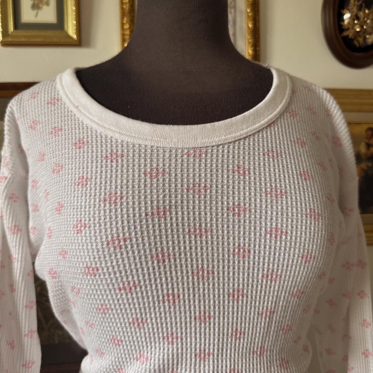 Vintage waffle knit long sleeve (L)