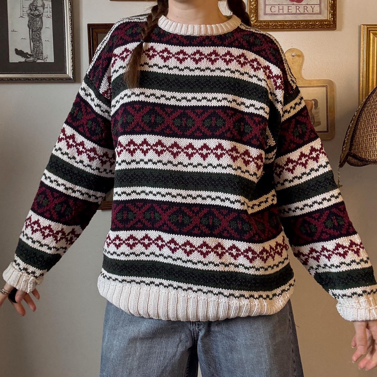 Vintage striped cottage knit (L)