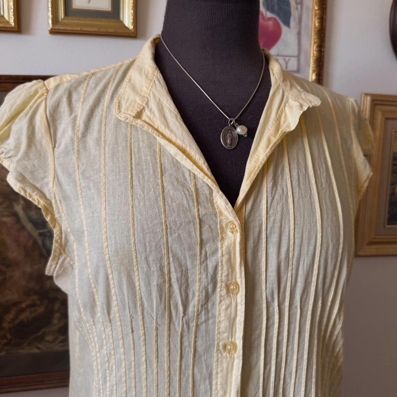 Butter yellow cotton blouse (XL)