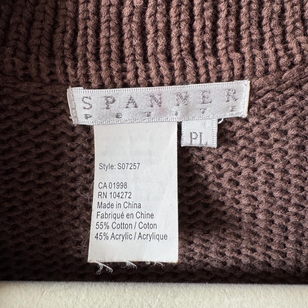 Chocolate brown slouch knit cardigan (S/M)