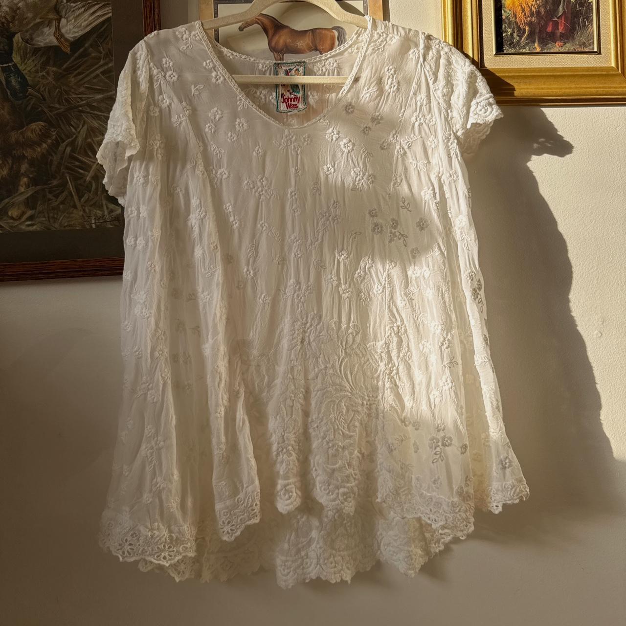 Lace boho tunic top (XS)