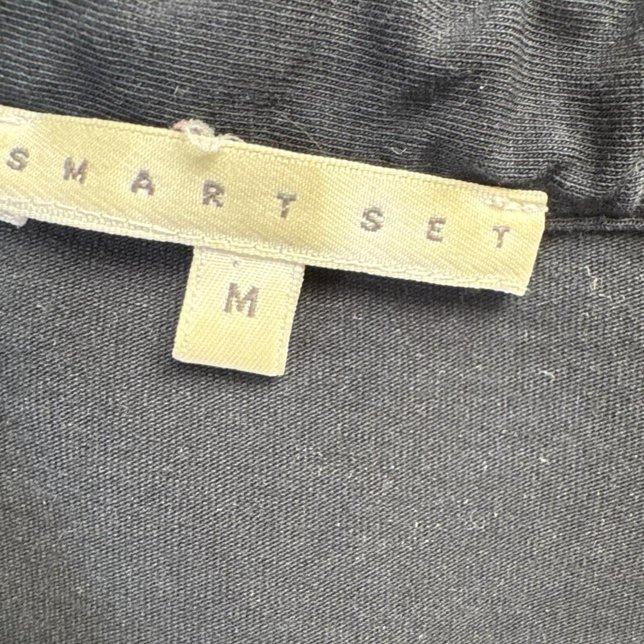 Black slinky button up blouse (M)