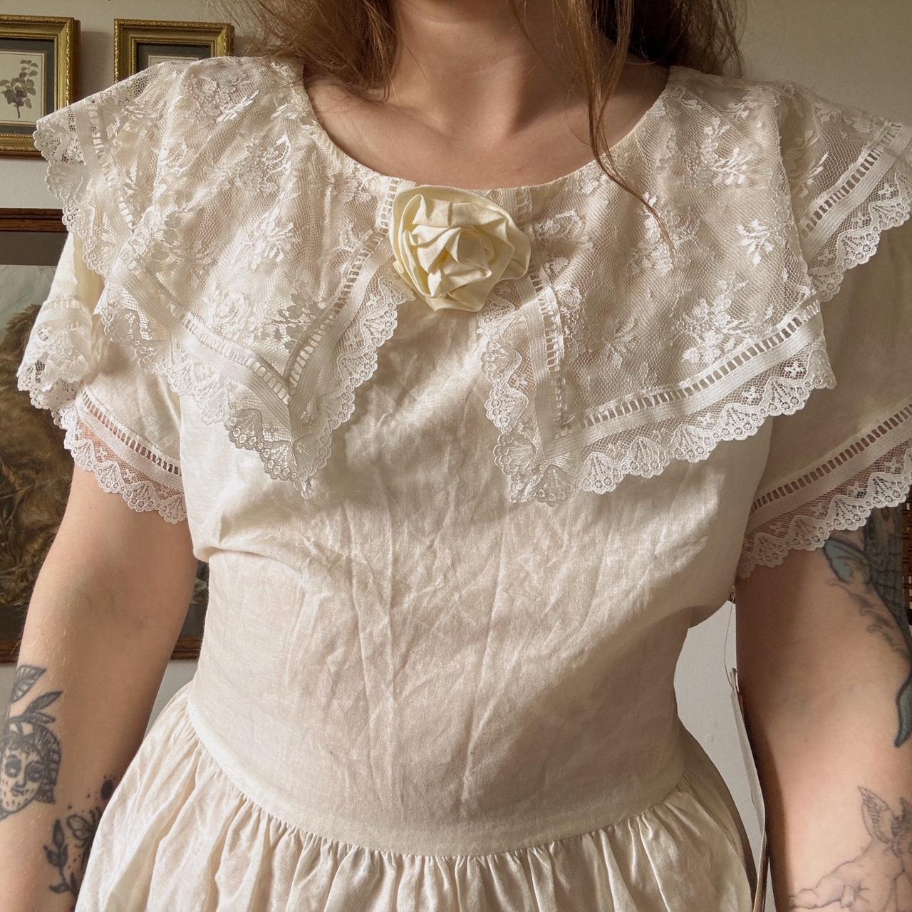 White cottage gunne sax dress (M)