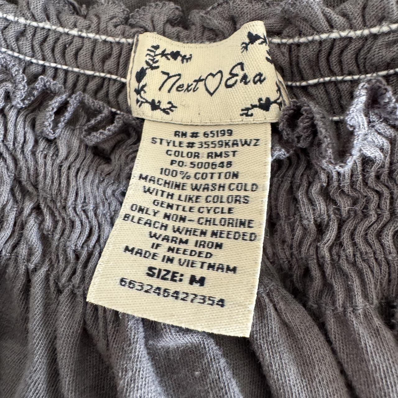 Y2K grey babydoll top (M)