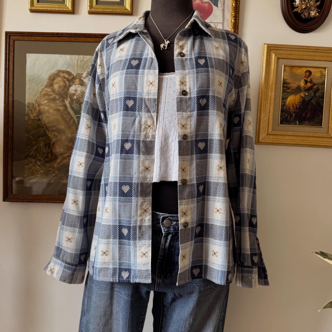 Blue cottage button up (L)