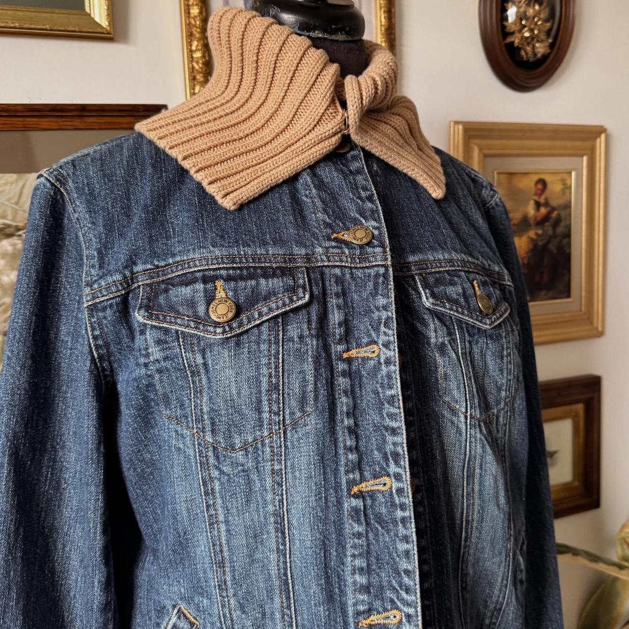 Funnel neck denim jacket (M)