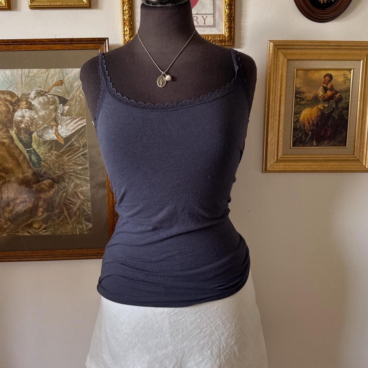 Navy lace trim camisole (S)