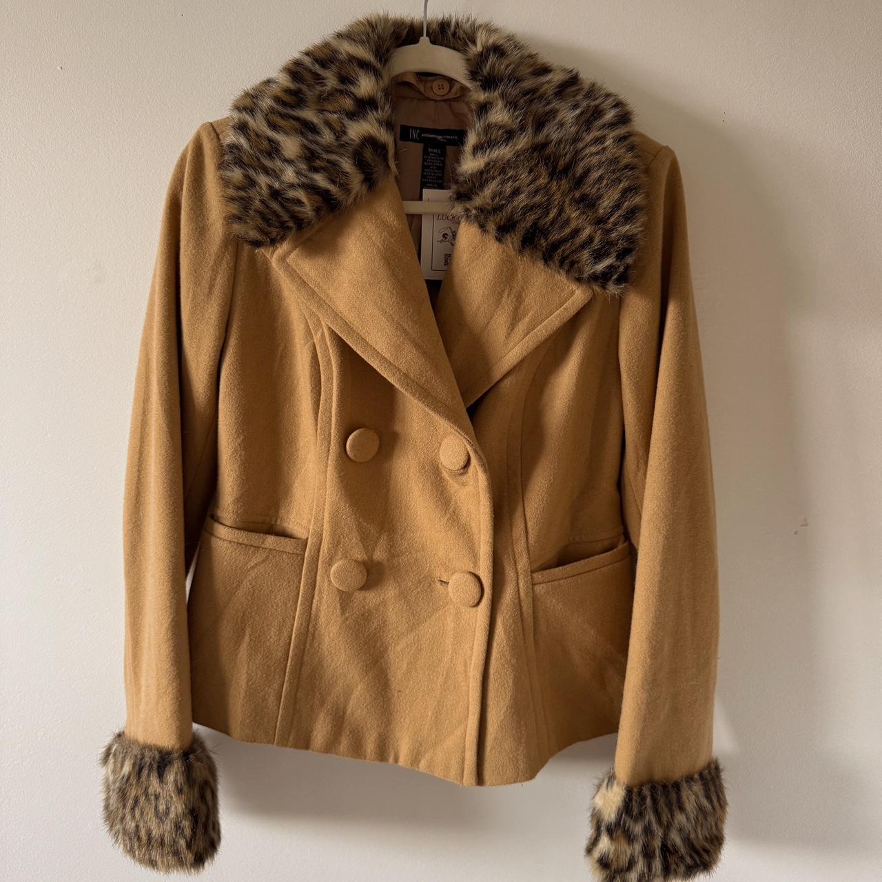 Leopard trim jacket (S)