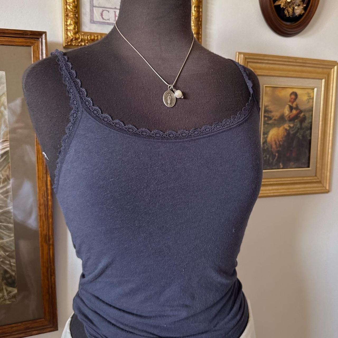Navy lace trim camisole (S)
