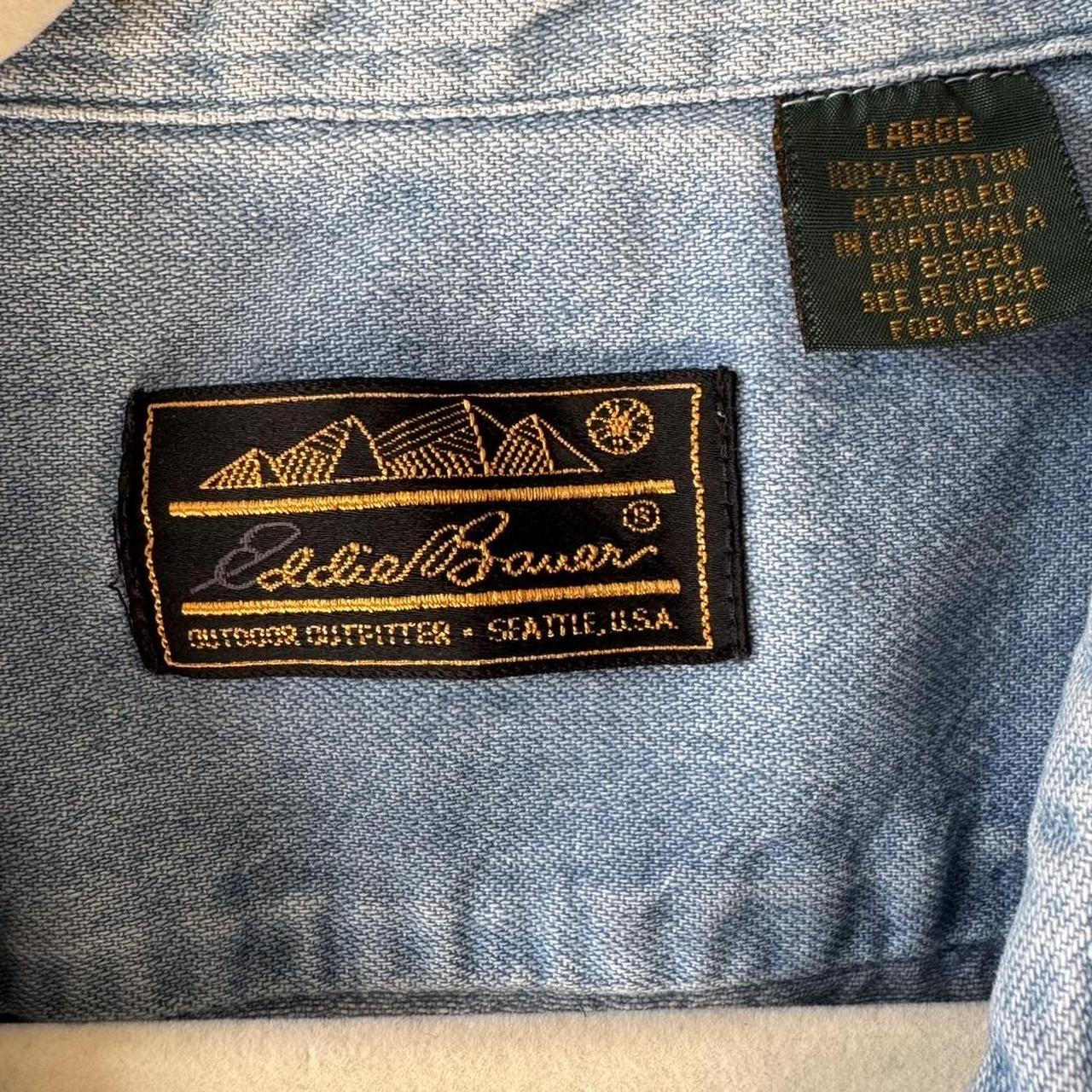 Oversized blue denim button up (L)